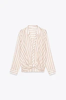 CHEMISE À RAYURES ET NOEUD