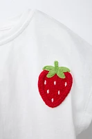 T-SHIRT PIÈCES BRODÉES FRUITS
