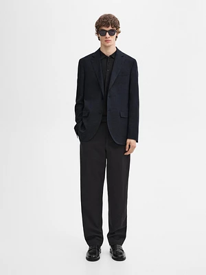 Blazer habillé en laine mélangée