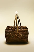 BAMBOO BASKET WITH HANDLE