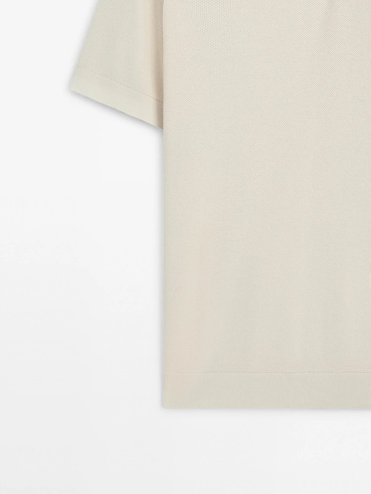 100% cotton knit polo shirt