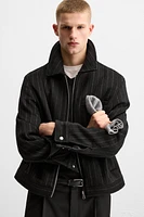 WOOL BLEND STRIPED JACKET