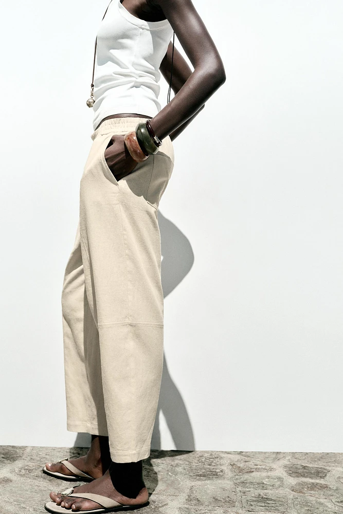 LINEN BALLOON PANTS
