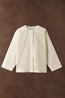 OPENWORK COTTON SHIRT