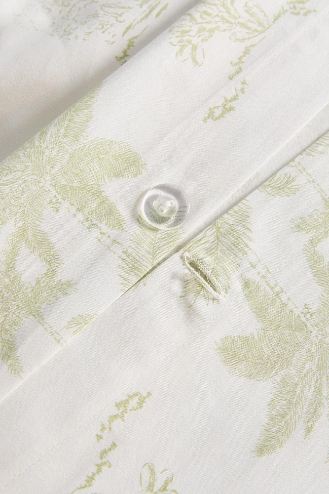 DRAP DE DESSUS SATIN TOILE JOUY PALMIERS