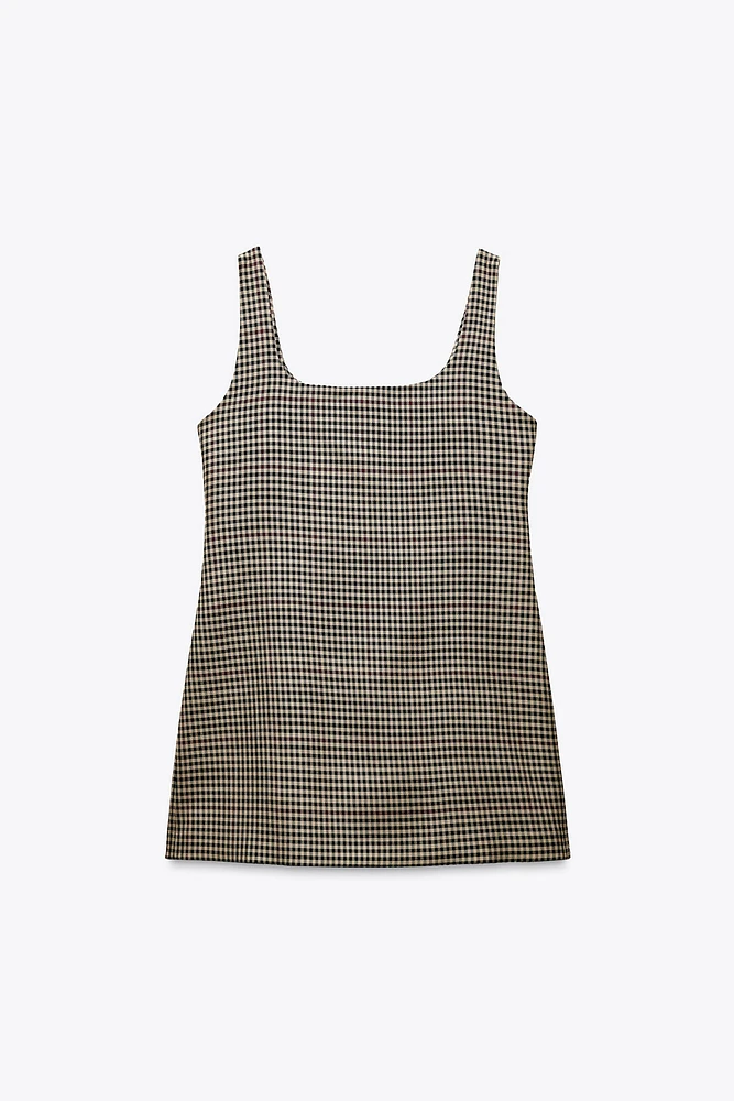 PLAID MINI DRESS ZW COLLECTION