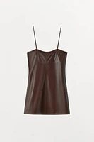 100% LEATHER RUCHED DRESS LIMITED EDITION