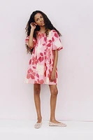 VOLUMINOUS FLORAL DRESS