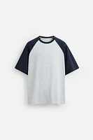 CONTRASTING SLEEVE T-SHIRT