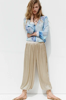 PANTALON BOMBACHO SATINÉ