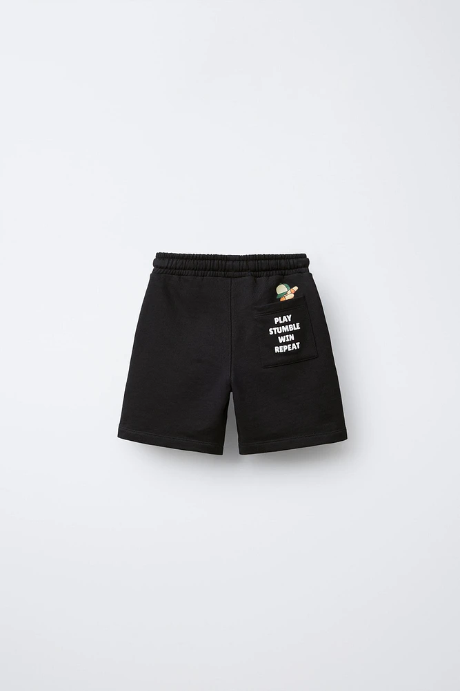STUMBLE GUYS ™ © SCOPELY PRINTED PLUSH SHORTS