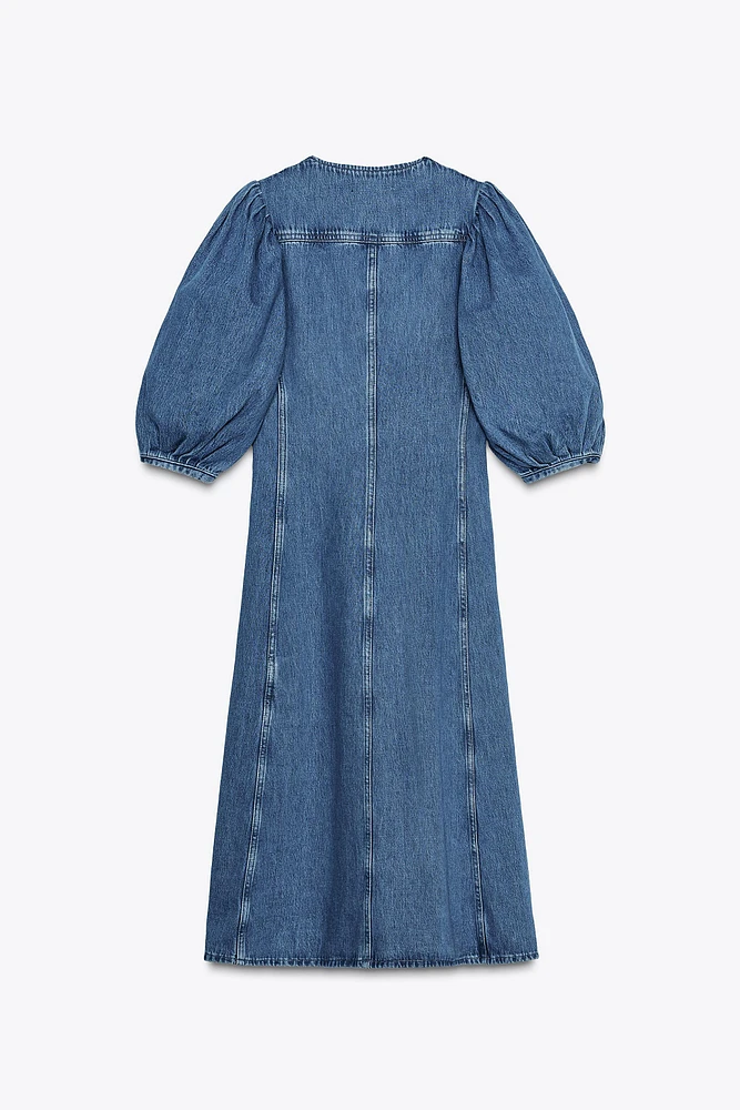 DENIM MIDI DRESS ZW COLLECTION