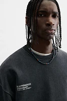 WASHED PRINT BOXY FIT SWEATSHIRT