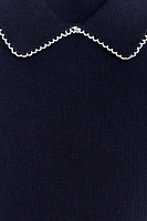 CONTRAST TRIM KNIT TOP