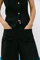 BELTED LINEN CULOTTES