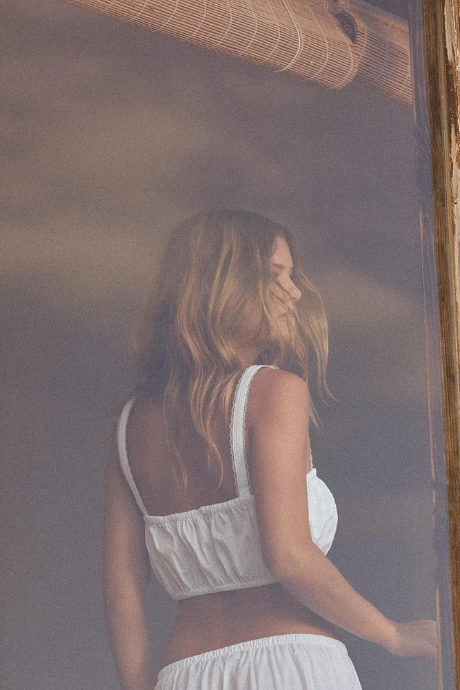 POPLIN CROP TOP