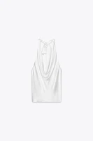 TOP SATINÉ HALTER