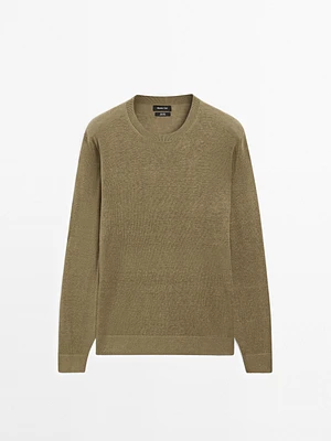 Pull en maille 100 % lin
