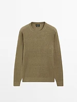 Pull en maille 100 % lin