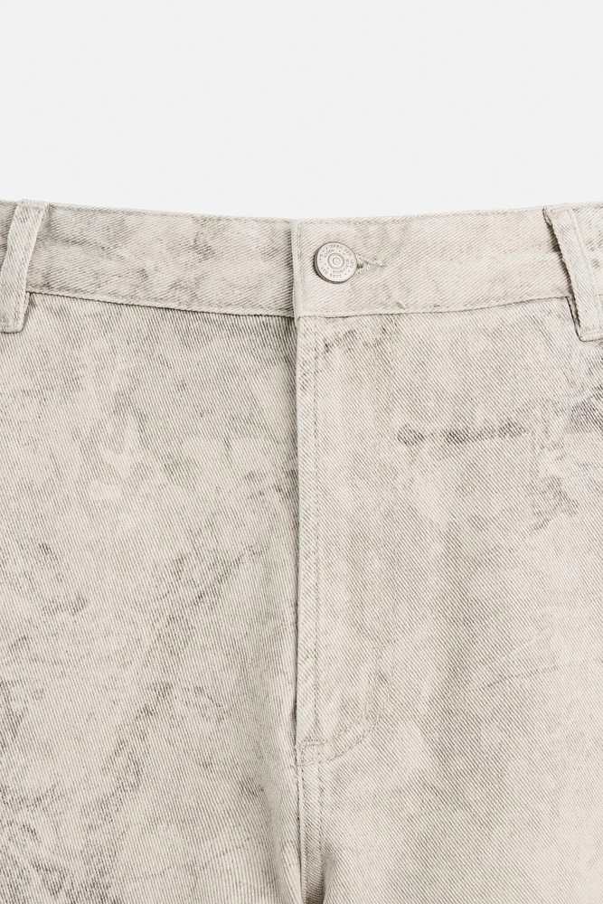 WASHED ABSTRACT PRINT SHORTS