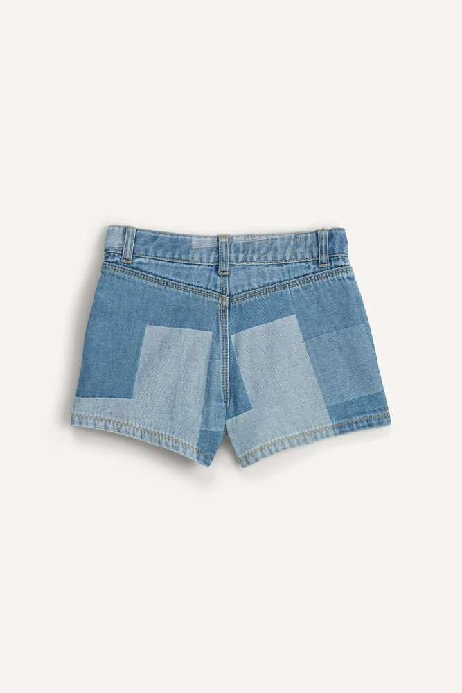 LIMITED EDITION PATCHWORK DENIM SHORTS