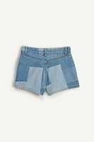 LIMITED EDITION PATCHWORK DENIM SHORTS