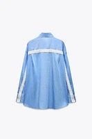 CHEMISE OVERSIZE EN POPELINE RAYÉE