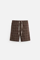 CHECKED JACQUARD SHORTS
