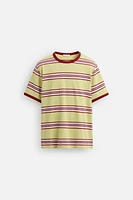 STRIPED CONTRAST T-SHIRT