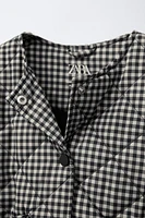 GINGHAM CHECK PADDED JACKET
