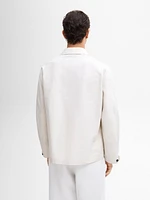 Cotton blend jacket with pockets