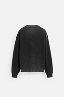 WASHED REVERSE EFFECT SWEATER