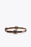 CEINTURE EN CUIR AVEC PIERRES