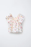 EMBROIDERED FLORAL TOP