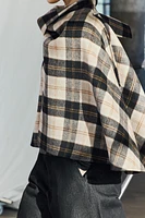 WOOL BLEND PLAID CAPE ZW COLLECTION