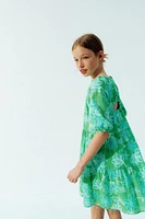 ROBE À EMPIÈCEMENTS FLEURIE