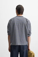 STRIPED PATCH T-SHIRT