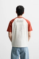T-SHIRT IMPRIMÉ EFFET DÉLAVÉ