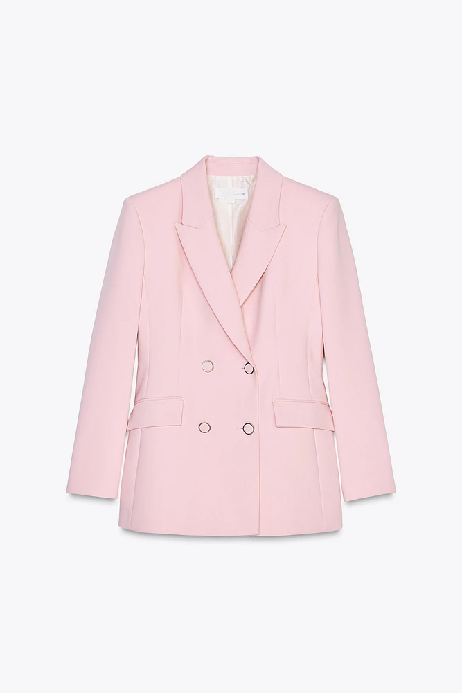 VESTE À BOUTONNAGE CROISÉ ET ÉPAULETTES