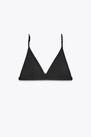 KNOTTED BEAD BIKINI TOP
