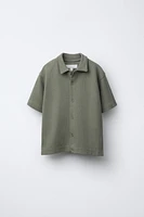 TEXTURED SHIRT AND BERMUDA SET