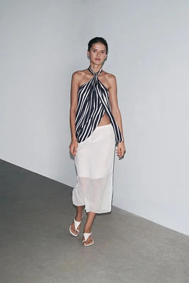JUPE MIDI SEMI-TRANSPARENTE ZW COLLECTION
