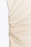 RIBBED BUTTON TOP