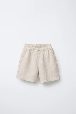 100% LINEN SHORTS