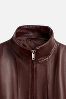 RELAXED FIT LEATHER JACKET