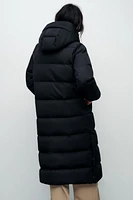 WATER AND WIND PROTECTION LONGLINE HOODED DOWN JACKET