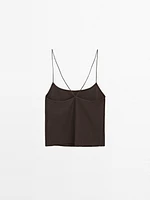 Textured strappy top