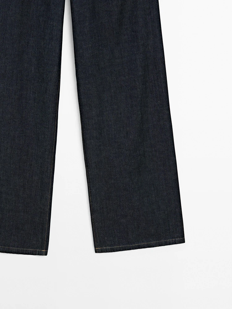 Jean straight taille haute