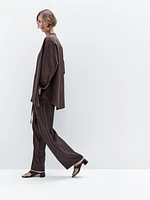 Pantalon à pinces et rayures tennis