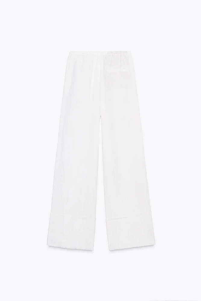 PANTALON LARGE 100 % LIN COLLECTION ZW